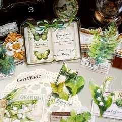 40Pcs Vintage Flowers Stickers Journaling Planner Scrapbooking Crafts Art Decals