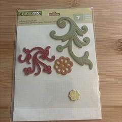 Studio 112 Adhesive Chipboard Stickers Scrolls Flowers Swirls
