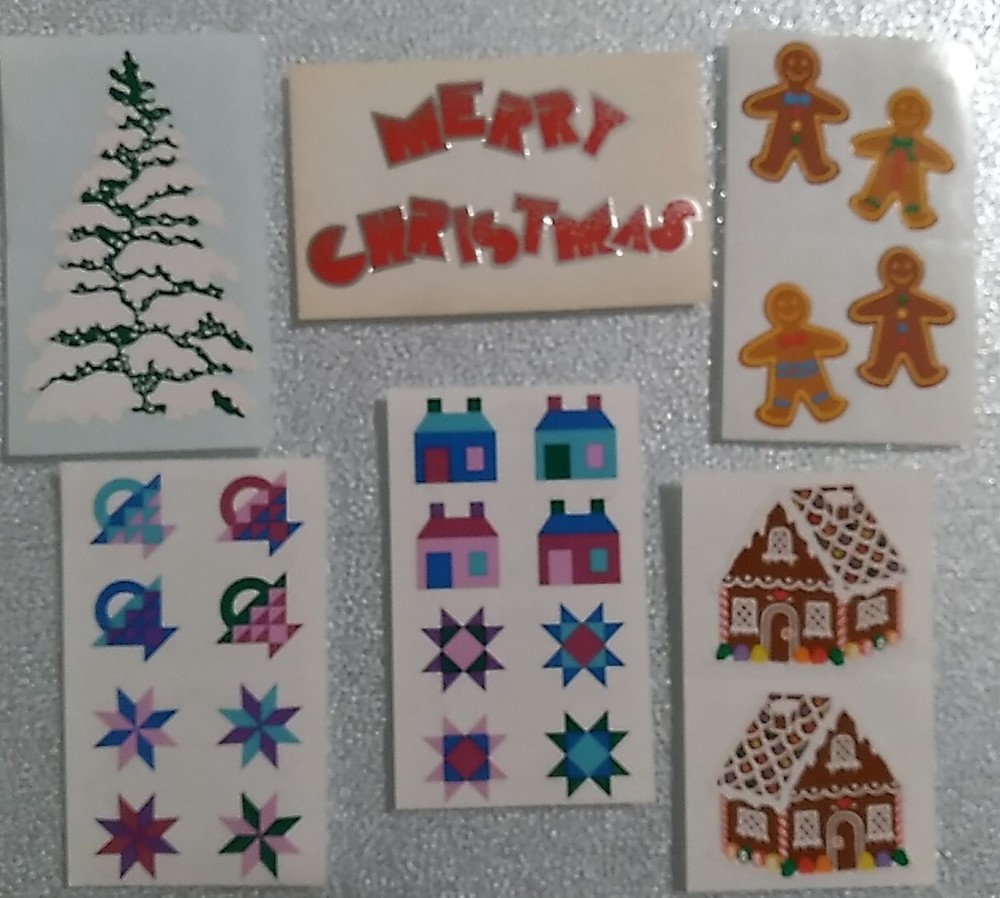 Vintage Mrs Grossman’s Stickers CHRISTMAS HOLIDAY 10 mods = 25 pieces