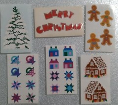 Vintage Mrs Grossman’s Stickers CHRISTMAS HOLIDAY 10 mods = 25 pieces