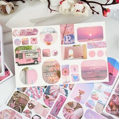40 Sheets Landscape Scenery Paper Stickers Journal Planner Scrapbooking Crafts