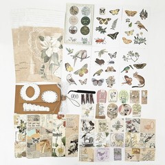 251PCS Vintage Scrapbook Supplies Pack, Scrapbooking Paper and Stickers Ephemera