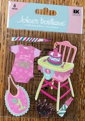 RARE Jolees Happy Birthday Baby Girl I’m 1 Year Old 1st First High Chair Cake 3D