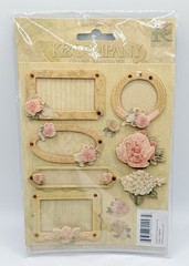 K&Co Isabella Frames & Tags Stickers Scrapbook Adhesions Floral