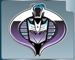 COBRA DECEPTICON UNION LOGO Vinyl Decal #1 G. I. Joe vs The Transformers Sticker