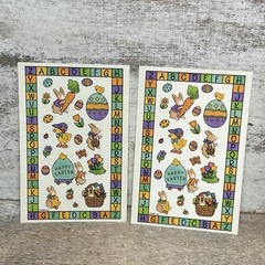 Lot of 2 Vintage AGC, INC Easter Spring Holiday Stickers 2 Sheet 42 Counts Total