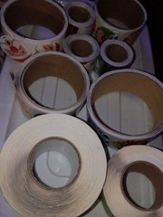 8- Rolls Stickers Labels Lot Used Rolls Vintage and Modern Christmas +