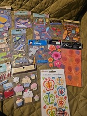 Scrapbooking 3D Stickers Lot Of 16 Different Types. Brand New.