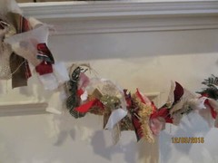 Fabric Rustic Style Holiday Garland,Rustic Christmas Garland,Rustic Wedding Garl
