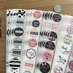 200pcs Cute Thank You Stickers 1” Small Business for Decorate Envelopes Sealing