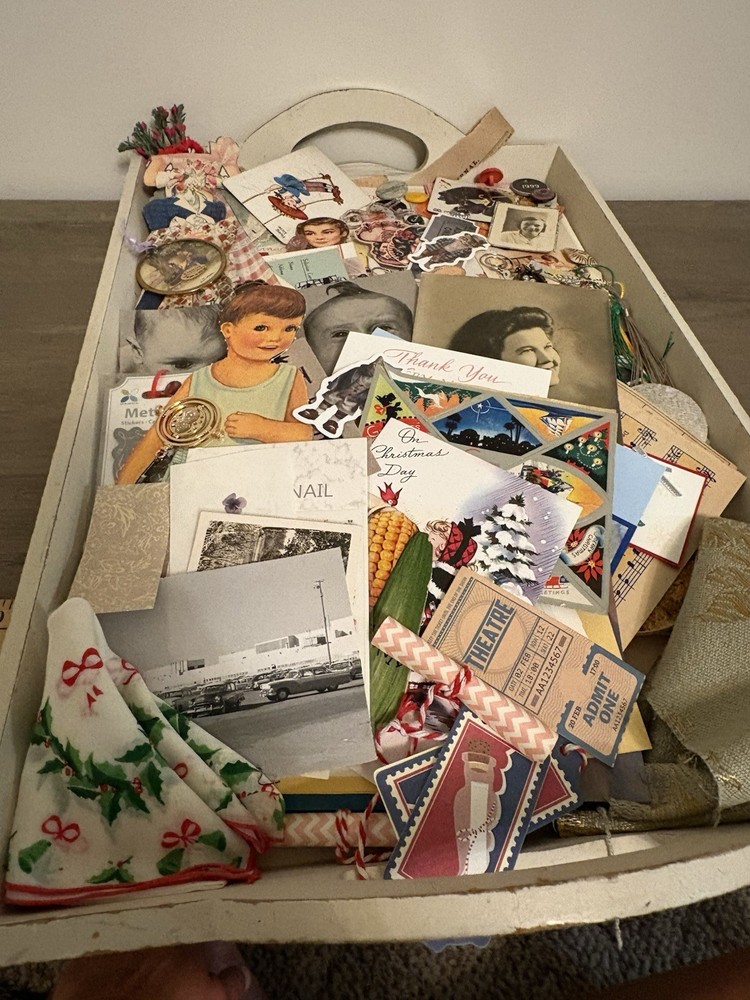 VTG To Modern Junk Journal Scrapbooking Lot. Ephemera Photos Cards Trinkets More