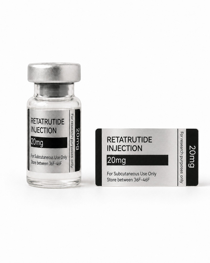 Fully Customizable Silver Peptide Vial Labels for 3ml Vials- Set of 20 labels!