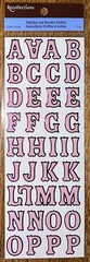 RECOLLECTIONS Pink Upper & Lower Alphabet Alpha Letters Number Scrapbook Sticker