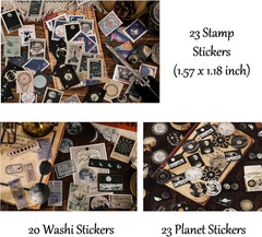 Vintage Aesthetic Scrapbook Supplies Kit with Scrapbook Paper, Stickers for Scra