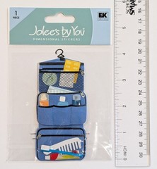 VERY RARE Jolee’s Large Toiletries Bag Travel Vacation Scrapbooking Sticker