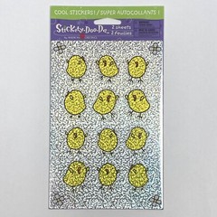 NEW Stickety-Doo-Da Prismatic YELLOW CHICKS American Greetings Stickers 2 Sheets