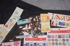 Scrapbooking Sticker Lot Mixed brands Occasions almost 1 LB
