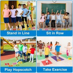 36 Pcs Line up Spots for Classroom Floor Educational Classroom Labels with Wr…