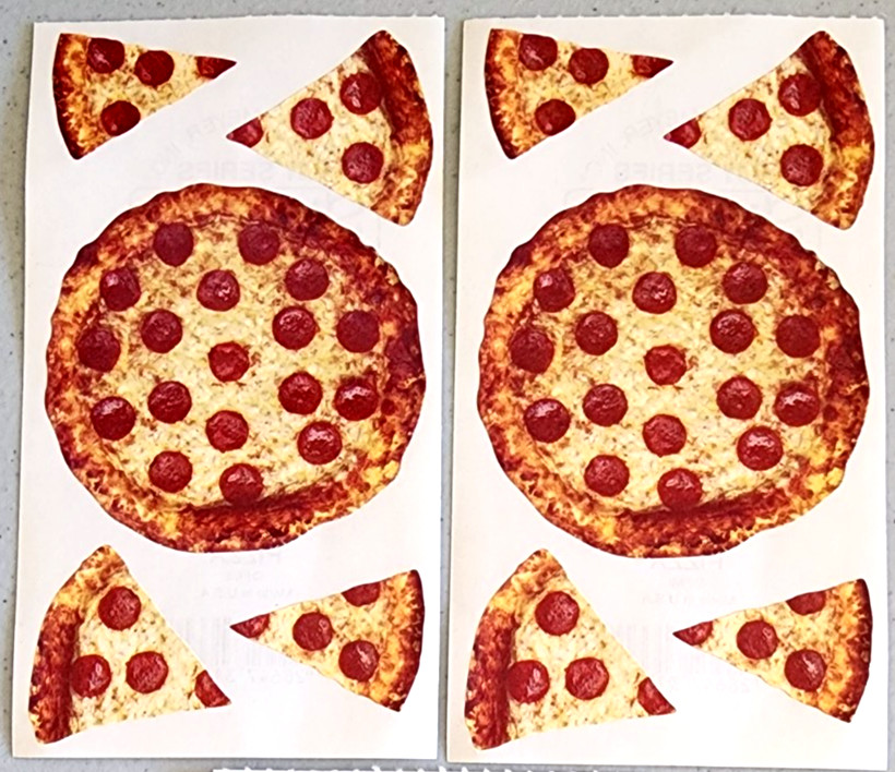 Frances Meyer Pizza Stickers RFST 933 Pepperoni Scrapbooking Journal 2 Sheets