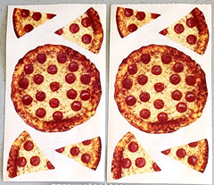 Frances Meyer Pizza Stickers RFST 933 Pepperoni Scrapbooking Journal 2 Sheets