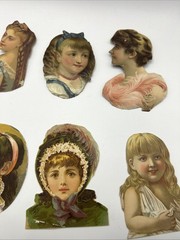 Antique Lot Of 8 Victorian Scrap Paper Ephemera For Collecting Or Scrapbooking