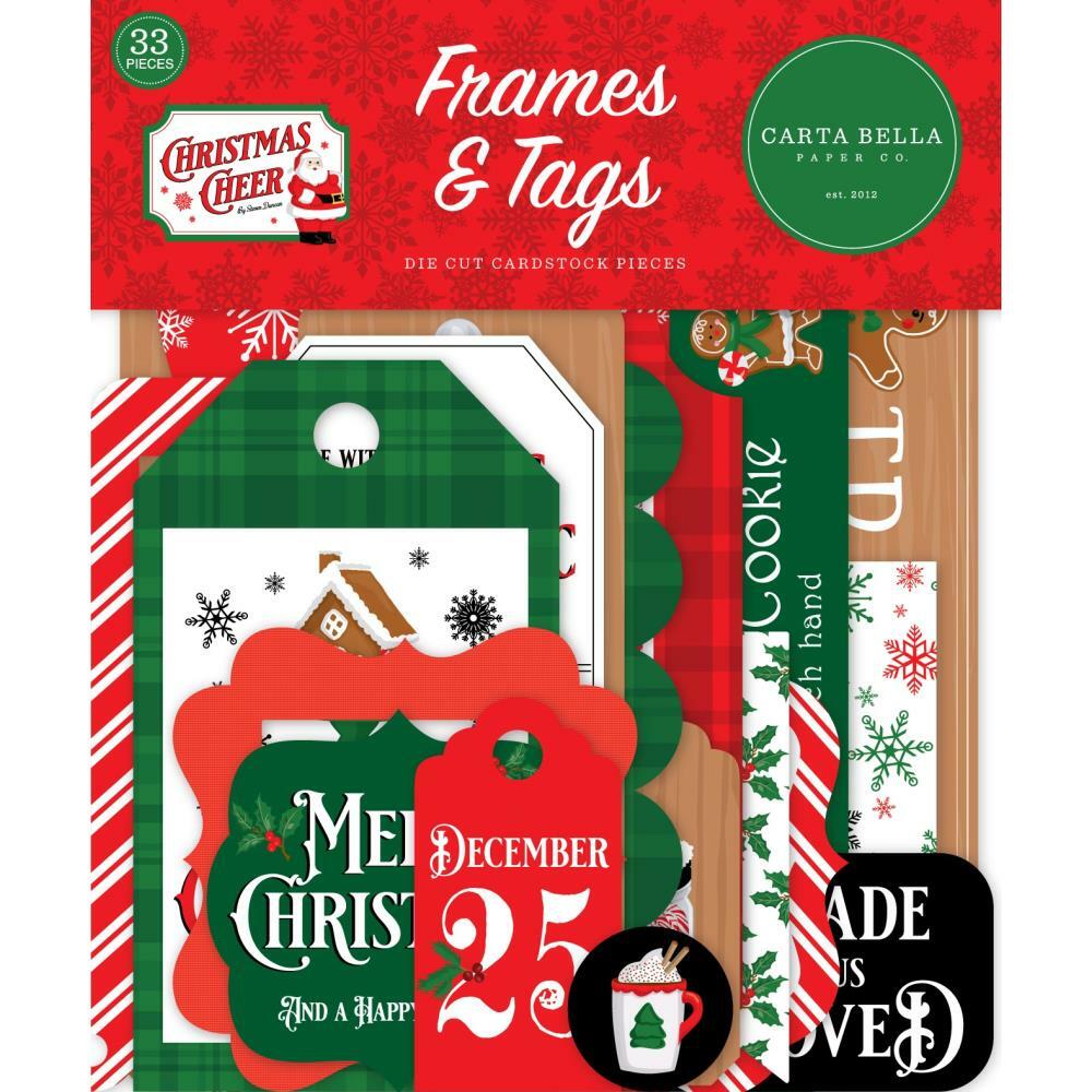 Crafts CB Frames Tags Christmas Cheer Magic Traditions Hot Cocoa Homemade Santa