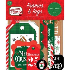 Crafts CB Frames Tags Christmas Cheer Magic Traditions Hot Cocoa Homemade Santa