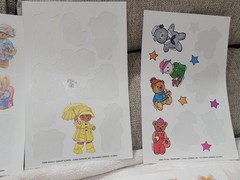 8 Sheets Vintage Current Inc. «Teddyland Teddies» 1993 1996 Stickers Bear Lot