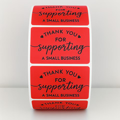 «Thank You For Supporting a Small Business» Stickers – Packaging Label sticker