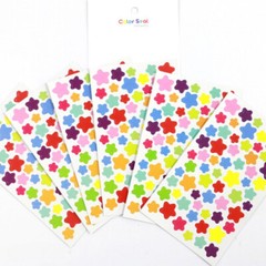 54 Sheets Colorful Heart Polka Dots Star Shape Stickers Rainbow Decorative Decal