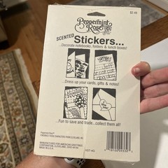 Vintage NOS American Greetings Forget Me Not Peppermint Rose Scented Stickers