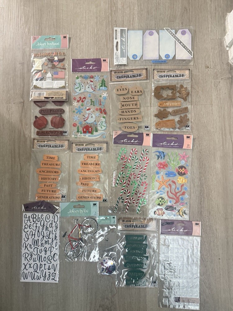 Lot 14 Vintage Jolee’s Boutique Sticko EK Success Scrapbook Stickers NIP