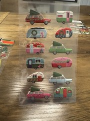 Christmas Paper Crafts Christmas Stickers, 3D Lighted Embellishment & Santa Hats
