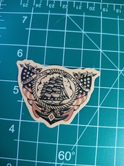 3 Retro Sailor Tattoo 2″ Stickers Navigation Ship Women Anchor Motorcycle Biker