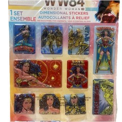 WW84 Wonder Woman 3D Dimensional 17 Count Stickers 2021 Scrapbook Collect