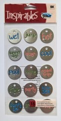 Sticko Inspirables Beach Summer Metal Word Tags Scrapbooking Stickers Ek Success