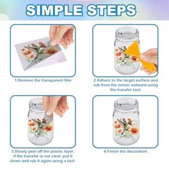 18 Sheets and Flowers Rub on Transfers for Crafts Peonies Florals Hummingbirds