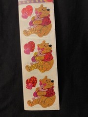 1996 1998 Sandylion Pooh Stickers: Choice of 6 stickers. Sealed New old stock