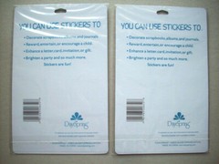 2 packages of household items stickers unopen telephone clock cat record
