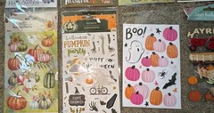 Lot of 20+ Pop Up Stickers, Rubbing, Flat Scrapbooking Halloween, Fall, Skulls