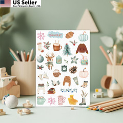 Slapaflife Planner Stickers (24 Page, 1000+ Stickers, Multicolor, Multicolor