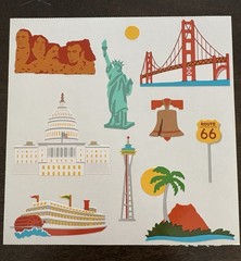 Vintage Mrs. Grossman’s Stickers 6 x 6-Travel 3 sheets