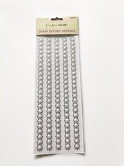 Silver Pearl Sticker Borders, Pearl Embellishments, Scrapbooking Supplies