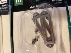 Lot of Making Memories Pewter Rectangle Label Holders 20 PC Scrapbooking Crafts