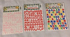 Stickers Letters Numbers Scrapbooking Sheets Alphabet New & Used Assorted Lot
