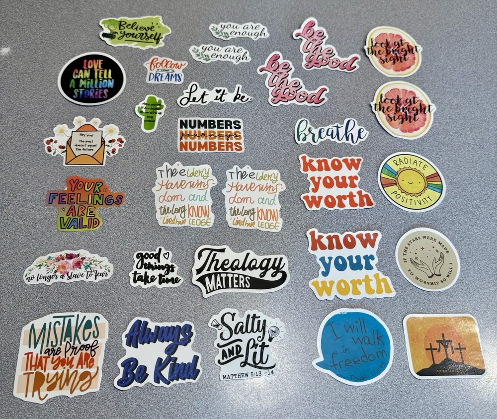 Motivational Inspirational Good Vibes Religious Stickers Lot Of 29