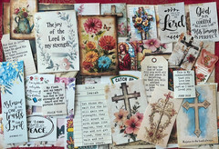 #773 – SMALL FAITH & FLORAL Junk Journal Scrapbooking Kit – 15 Pieces SHIPS FREE