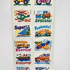 VINTAGE 1996 APPLAUSE TRANSPORTATION STICKERS BUS TRUCK BOAT CAR NEW IN PACKAGE
