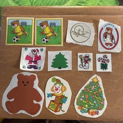 Vintage 80s BJ STICKER LOT Of 11 Stickers 1981 Soccer Bear Christmas Licorice