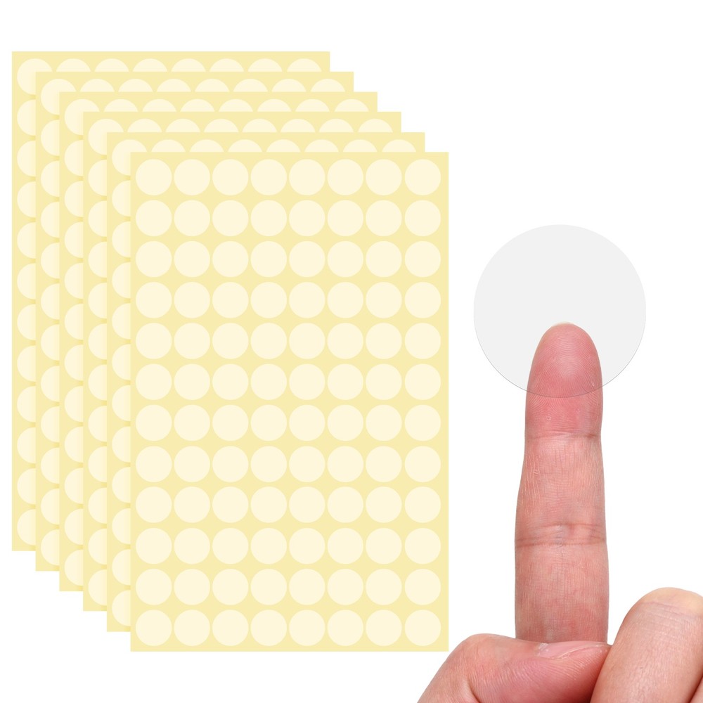 2000 Pcs Clear Circle Stickers, 0.79 Inch Self-Adhesive Clear Round Stickers